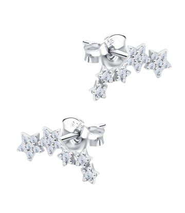 Sparkle Stars Silver Stud Earring STS-6958